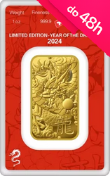 Sztabka złota Rok Smoka 2024 1 oz (48h)