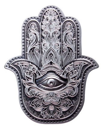 Hamsa Stackable High Relief Antiqued 2022 2 oz (24h)