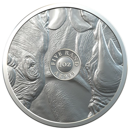 Moneta srebrna z serii  Big Five III:  Rhino 2020 1 oz (48h)