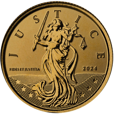 Złota moneta Gibraltar Lady Justice 2024 1/10 oz (24h)