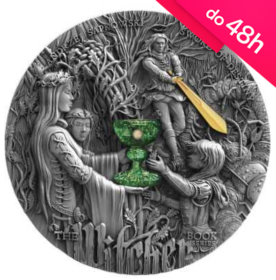 Moneta srebrna MIECZ PRZEZNACZENIA - WIEDŹMIN  5$ 2 oz (48h)