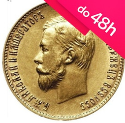 Złota moneta 10 rubli Mikołaj II (48h)