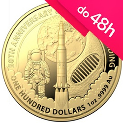 Złota moneta 50 Rocznica lądowania na Księżycu 2019 1 oz (48h)