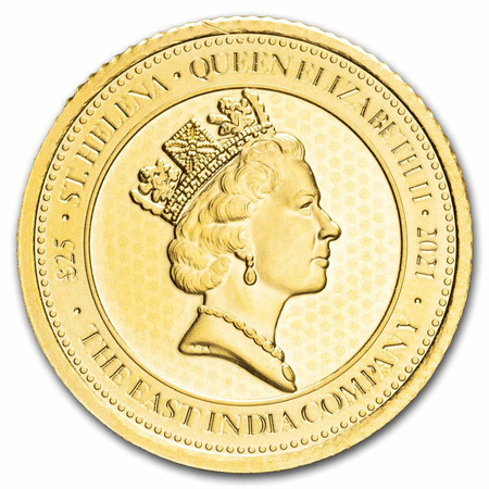 Złota moneta St. Helena Gwinea 1/4 oz (24h)