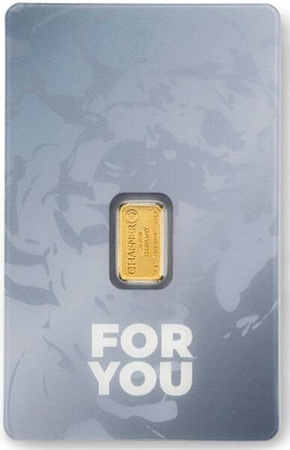 Sztabka złota C.Hafner For You - kolor szary 1 g (48h)