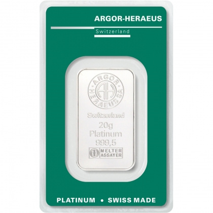 Sztabka platyny CertiCard LBMA 20 g (24h)