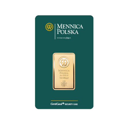 Sztabka złota Mennica Polska 1 oz (48h) 