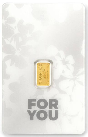 Sztabka złota C.Hafner For You - kolor biały 1 g (48h)