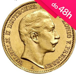 Moneta złota niemieckie 20 marek  (48h)