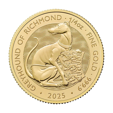 Moneta złota z serii Bestie Tudorów: Chart z Richmond 1/4 oz 2025/2026 (48h)