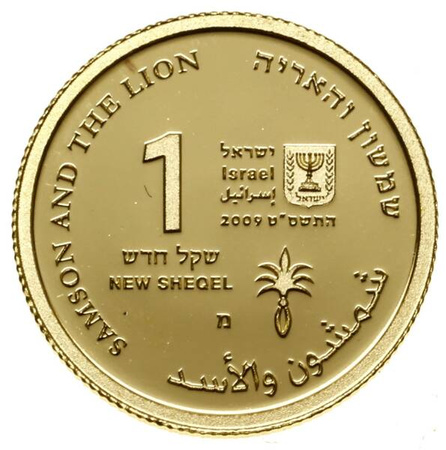 Złota moneta z serii NAJMNIEJSZE MONETY ŚWIATA - Samson i Lew 1/25 oz (24h)