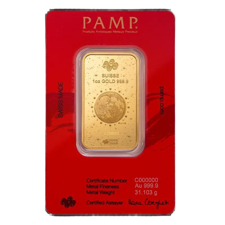 Sztabka złota Legenda Białego Węża Pamp 1 oz 2025 (24h)