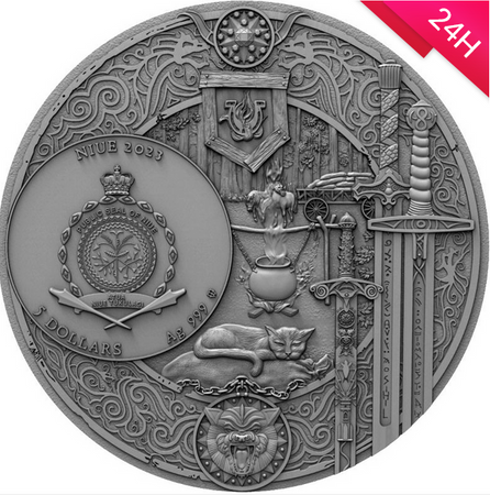 Srebrna moneta CHRZEST OGNIA - WIEDŹMIN  5$ 2 oz (24)