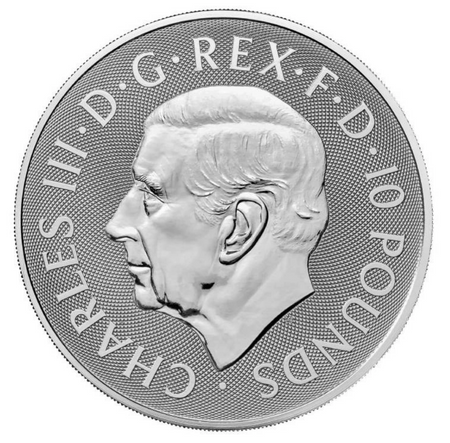 Moneta srebrna z serii Bestie Tudorów: SEYMOUR UNICORN 2024 10 oz (48h)