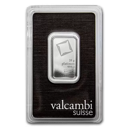 Sztabka platyny Valcambi 20 g 
