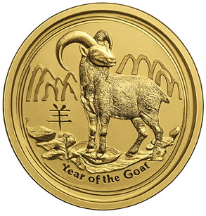 Moneta złota Rok Kozy 2014 1/4 oz (48h)