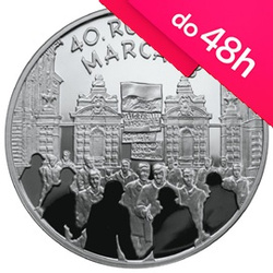 Moneta srebrna 10 zł - 40. ROCZNICA MARCA '68 - 2008 (48h)