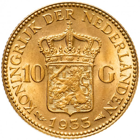 Złota moneta 10 guldenów (48h)