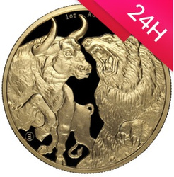 Złota moneta Bull & Bear 1 oz (24h)