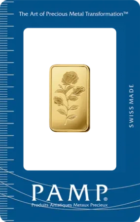 Sztabka złota z Różą PAMP 10 g (24h)
