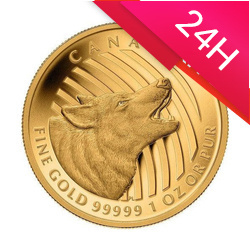 Złota moneta z serii Zew Natury: Wilk 2014 1 oz (24h)