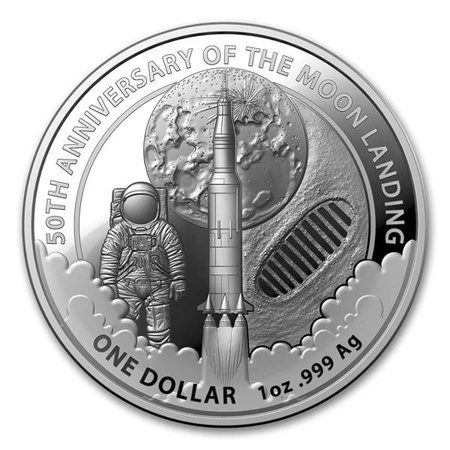Moneta srebrna 50. Rocznica lądowania na Księżycu 2019 1 oz (48h)