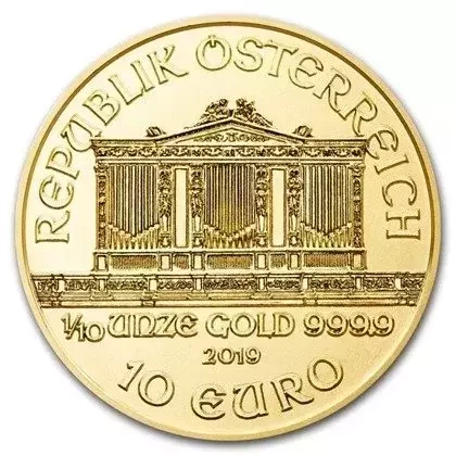 Moneta złota Wiedeński Filharmonik 1/10 oz (48h)
