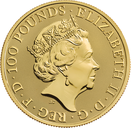 Moneta złota z serii Bestie Królowej: Biały Chart z Richmond 2021 1 oz (48h)