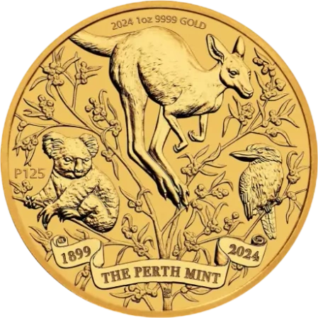 Złota moneta z okazji 125. rocznicy Perth Mint  2024 1 oz (24h)