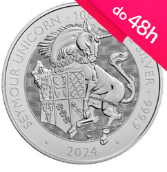 Moneta srebrna z serii Bestie Tudorów: SEYMOUR UNICORN 2024 10 oz (48h)
