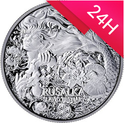 Moneta srebrna z serii Bestie Słowiańskie: RUSAŁKA 2 oz (48h)