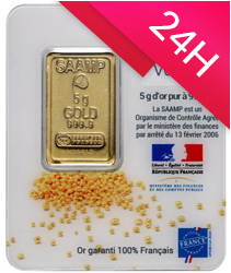 Sztabka złota SAAMP 5 g (24h)