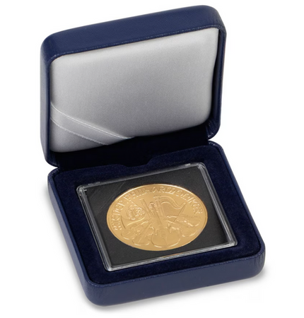 Pudełko na monetę w kapslu Quadrum - Nobile 1S GRANATOWE + kapsel (48h)