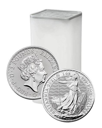 25 x srebrna moneta Britannia 1 oz