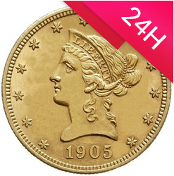 Złota moneta 10 dolarów  Liberty Head (24h)