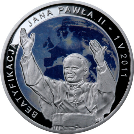 Moneta srebrna 20 zł - BEATYFIKACJA JANA PAWŁA II - 2011 (48h)
