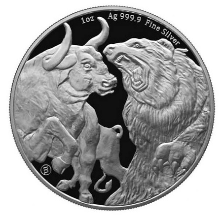 20 x moneta srebrna Bull and Bear 1 oz (48h)