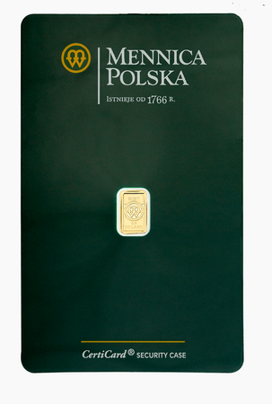 Sztabka złota Mennica Polska 0,5 g (24h)