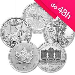10 x sztabka / moneta srebrna II gatunek 1 oz (48h)