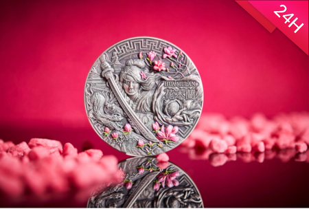 Moneta srebrna HUA MULAN - BOHATERKI 5$ 2 oz (48h)