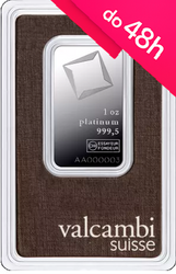 Sztabka platyny Valcambi 1 oz (48h)