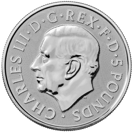 Srebrna moneta z serii Bestie Tudorów: BLACK BULL OF CLARENCE 2023 2 oz (24h)