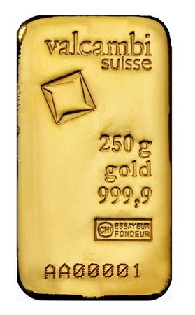 Sztabka złota LBMA 250 g 