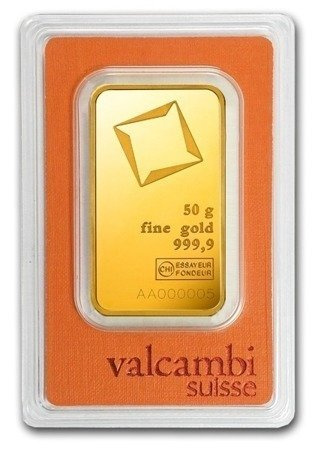 Sztabka złota CertiCard 50 g (48h) 