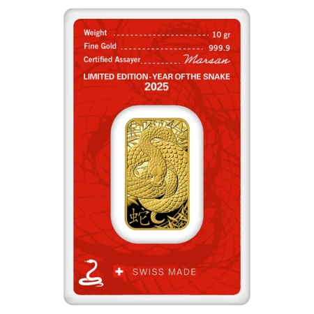 Sztabka złota Rok Węża 10 g 2025 (24h)
