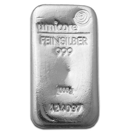 Sztabka srebra 1 kg LBMA (48h)