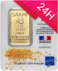 Sztabki złota SAAMP 1 uncja (24h)