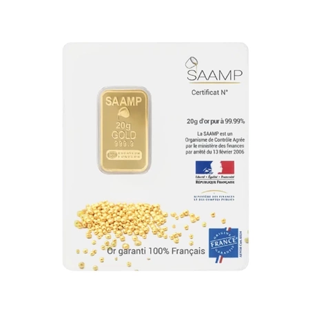 Sztabka złota SAAMP 20 g (24h)