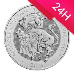 Srebrna moneta Bestie Tudorów: SEYMOUR UNICORN 2024 10 oz (24h)