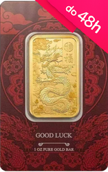 Sztabka złota Good Luck Dragon PAMP 1 oz  (48h)